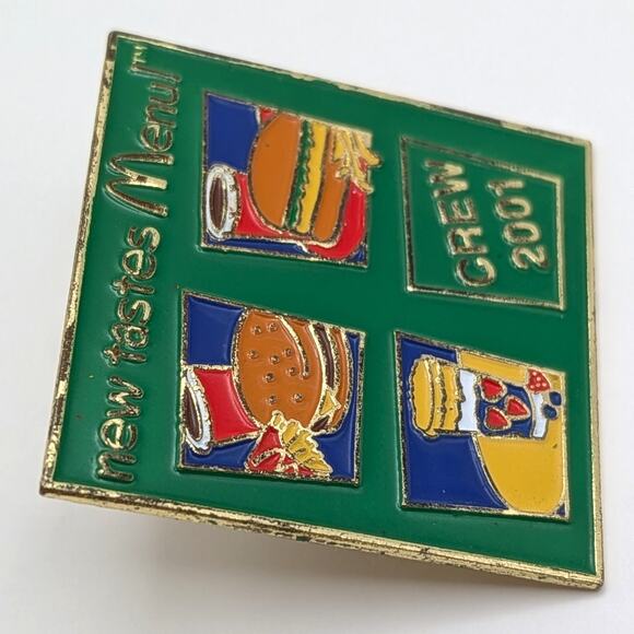 Vintage Y2K McDonald's Fast Food Crew Pins Set of 3 Monopoly & Menu 2000-2001 - Picture 5 of 6